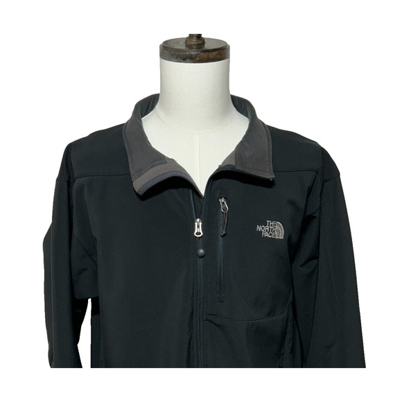 The North Face Apex Jacket Mens XXL Gray Softshell Full Zip Insulated Stretch - Picture 1 of 13